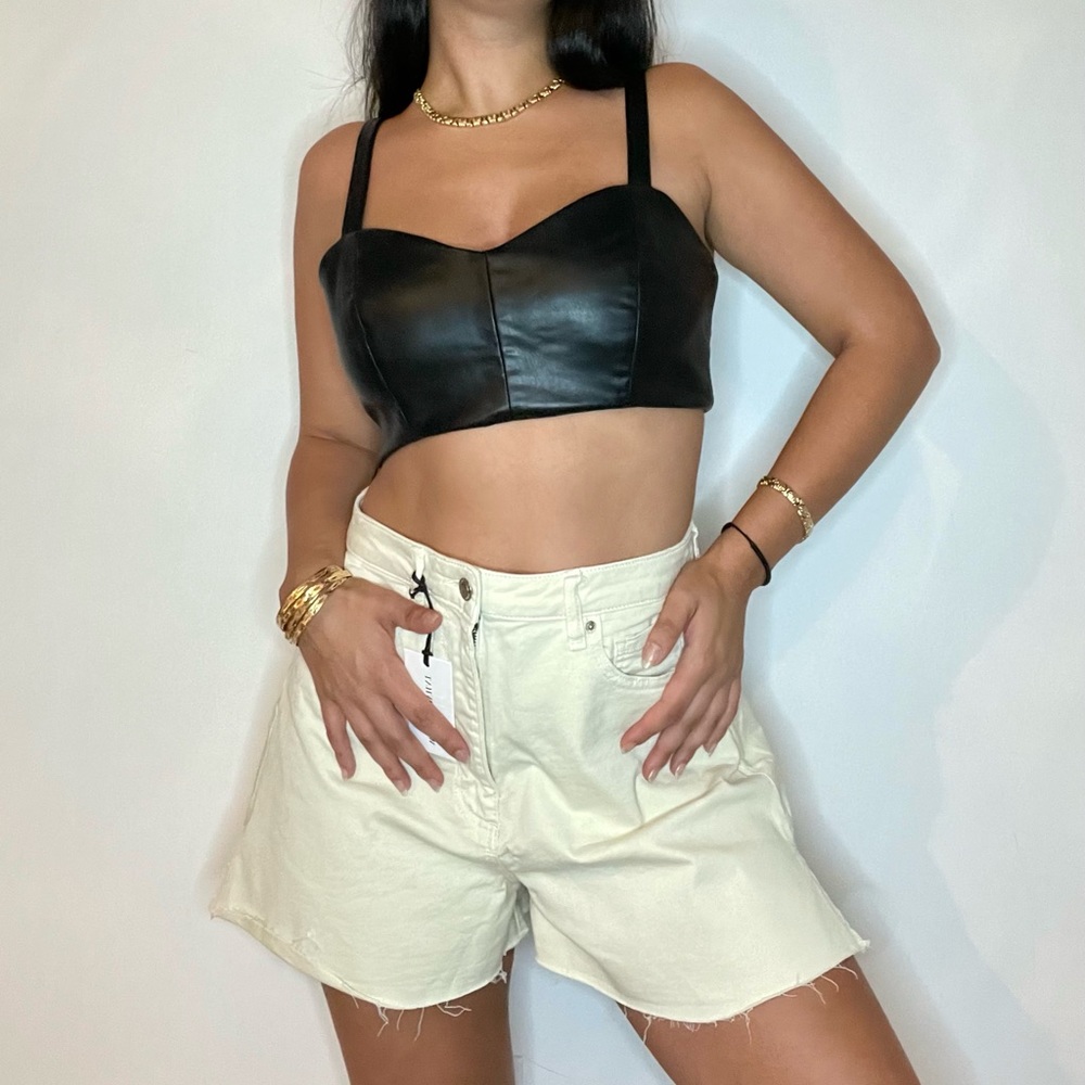 Faux Leather Top